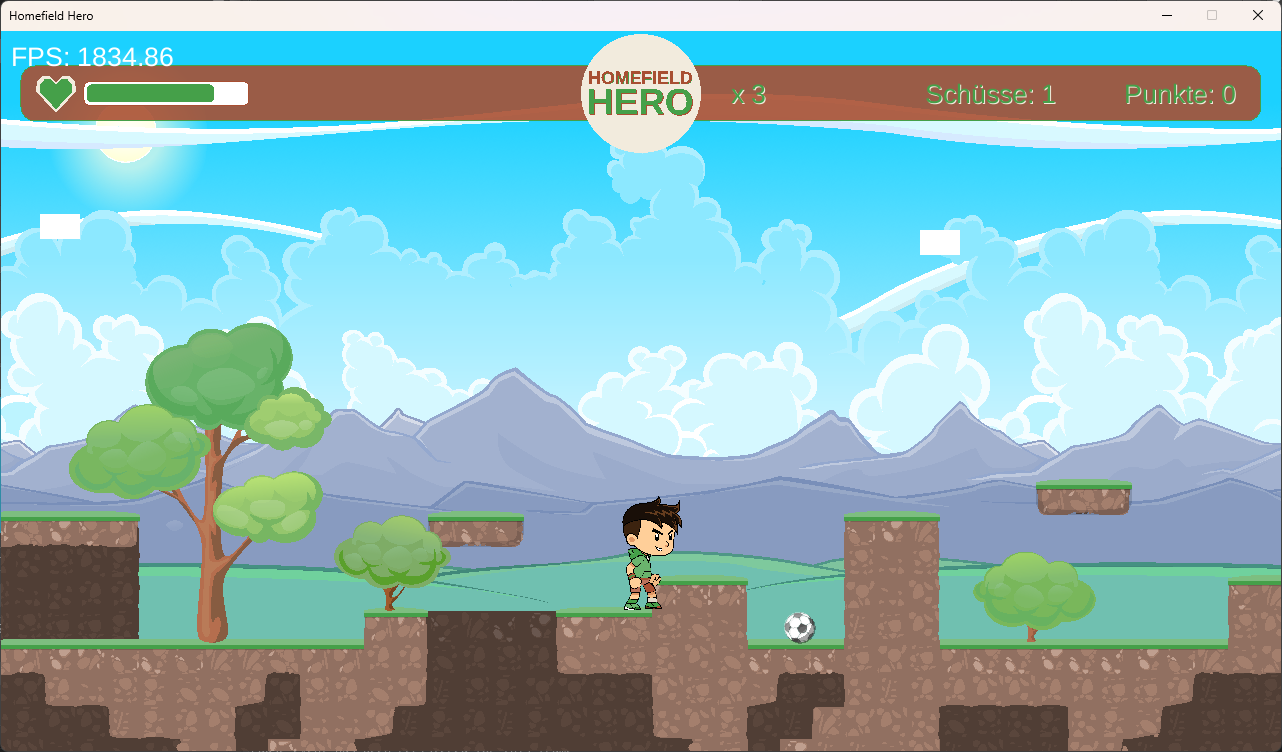 Homefield Hero gameplay screenshot showing the default club before a club is selected. The player character shown is a temporary placeholder.