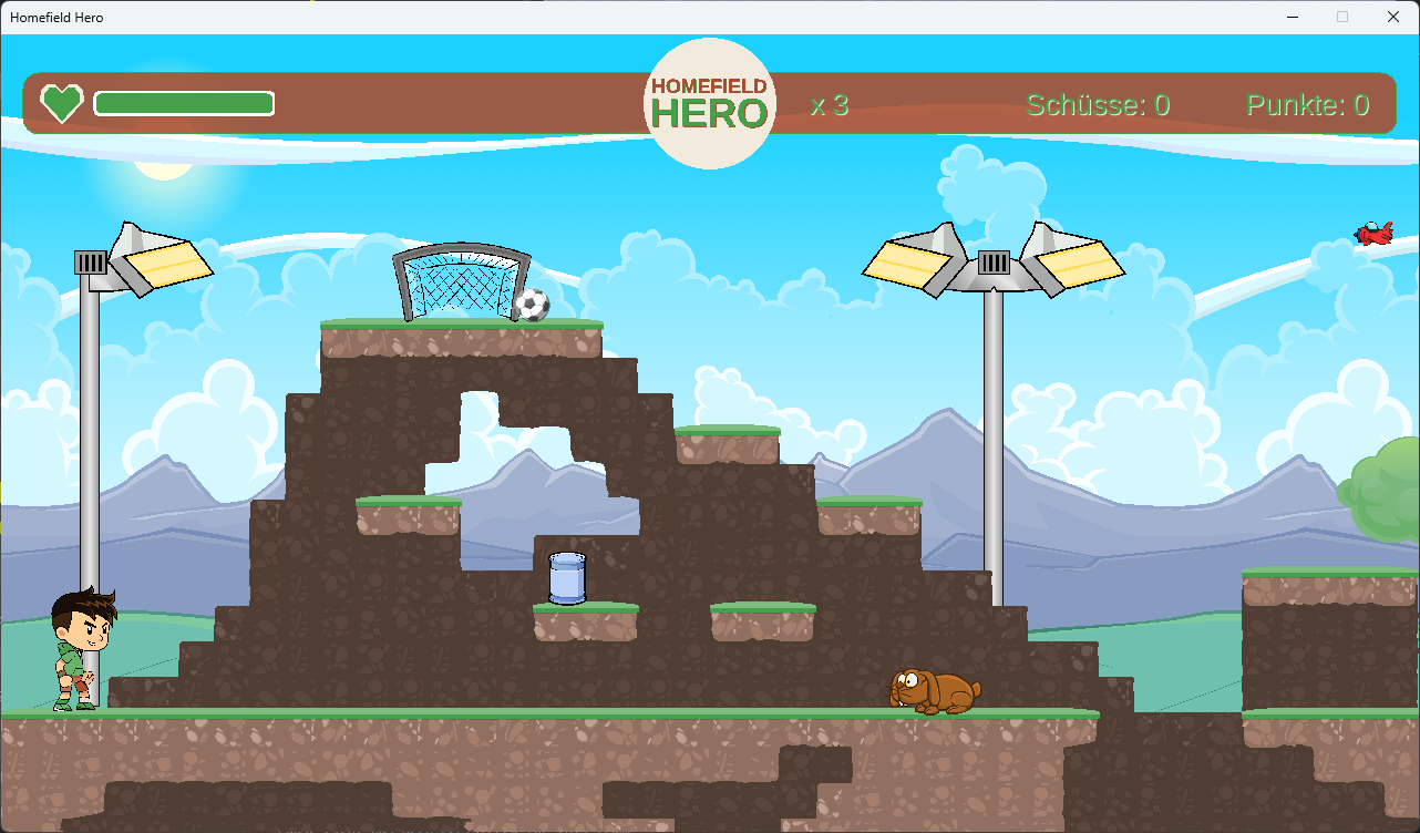 Homefield Hero Level bei Tag mit den selbst erstellten Flutlichtmasten